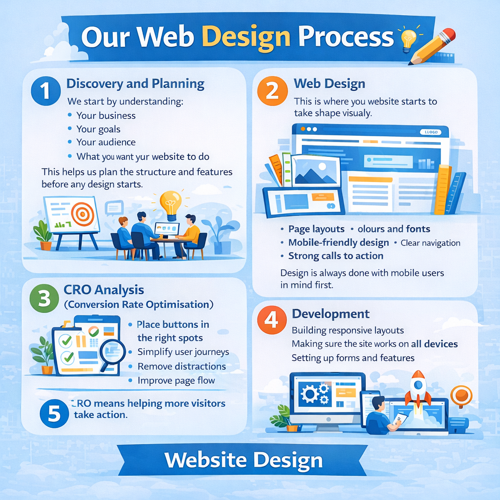 Web Design Process infographic explained