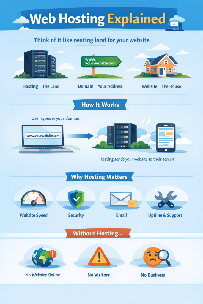 Web Hosting explained infographic