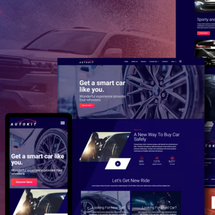 Image of rims car dealership website design