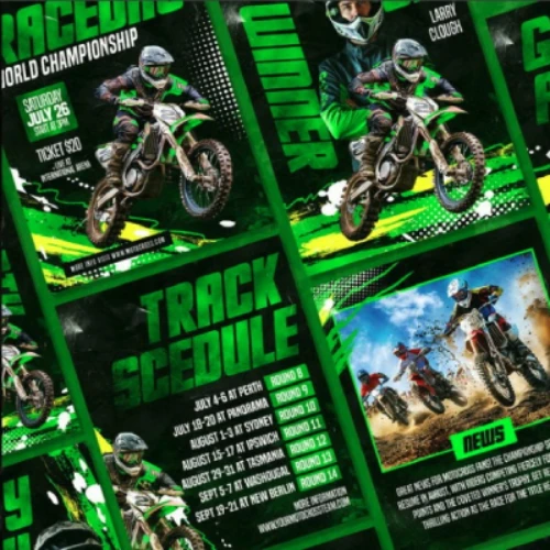 Social Media Motorbike graphics for mobile and Instagram