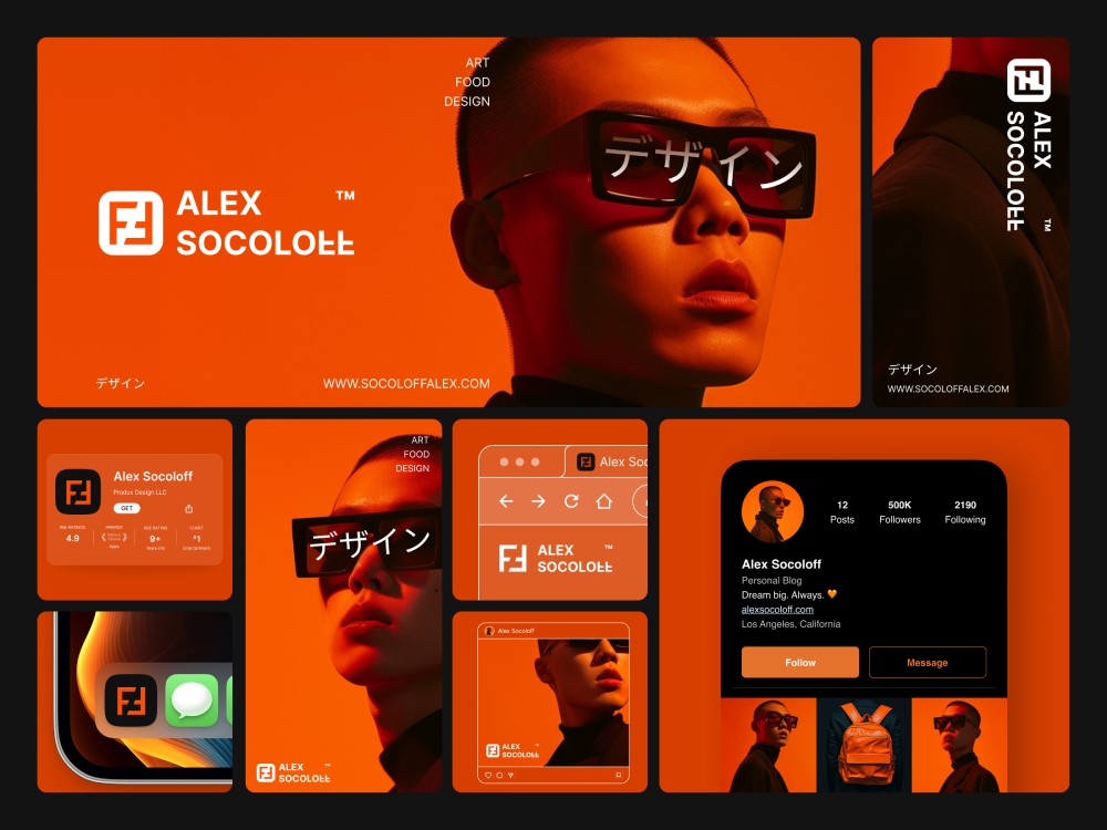 Branding Mockup Instagram Social Icons