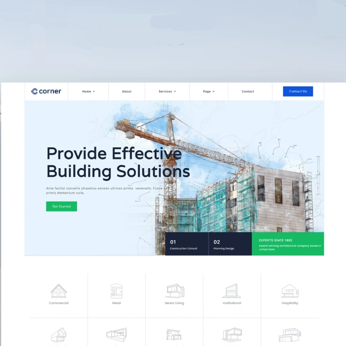 Webpage of a crane desktop