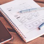 Custom Web Design Wireframe Drawing with Mobile